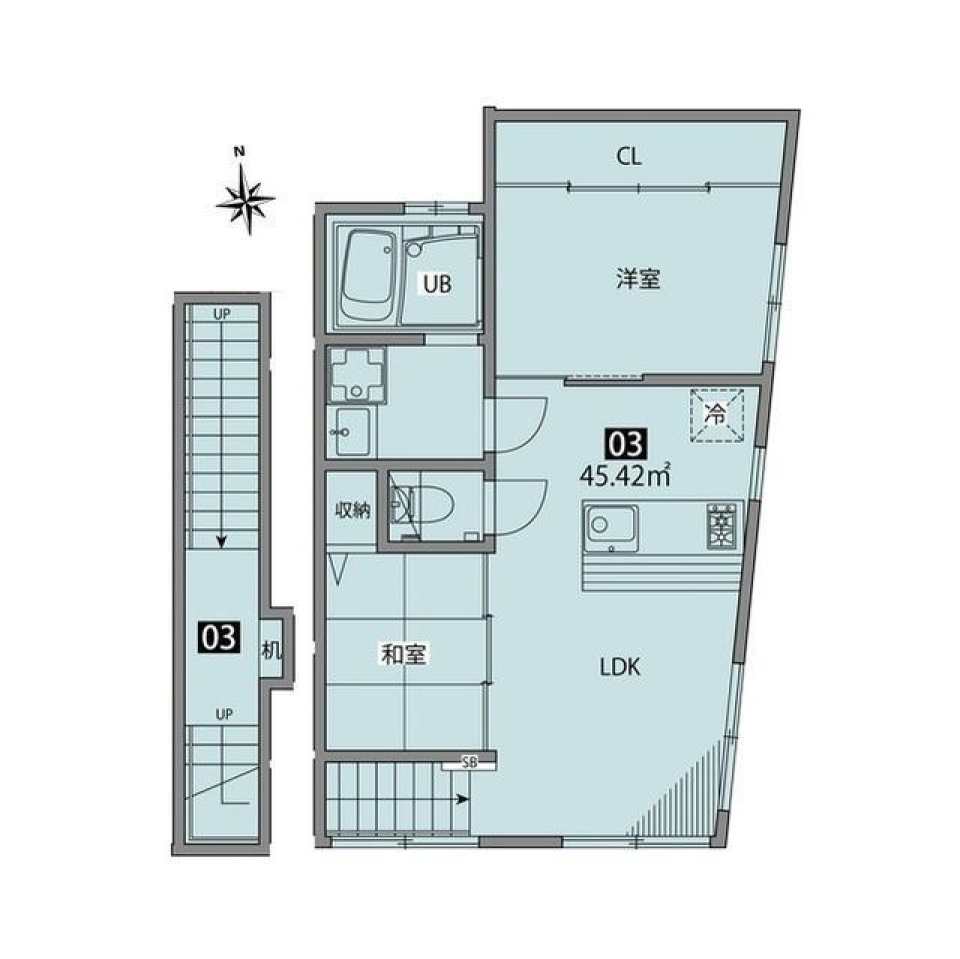 グランエッグス荻窪E　03号室の間取り図