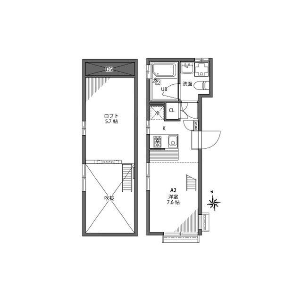 ピア桜上水　201号室の間取り図