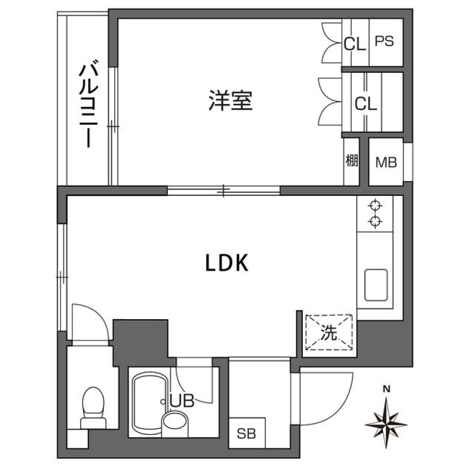 日暮里サンライズマンション 501号室の間取り図