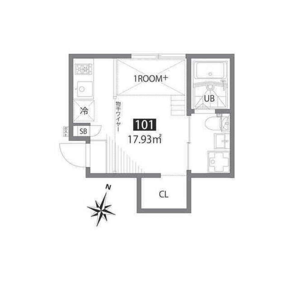 東高円寺アパートメント　101号室の間取り図