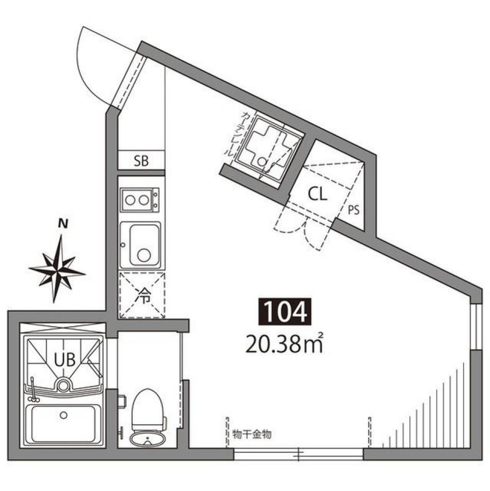 グランエッグス荻窪　104号室の間取り図