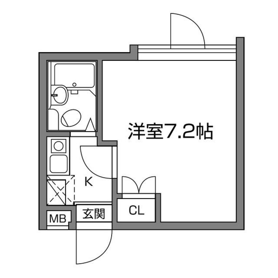 インペリアル高田馬場 202号室の間取り図