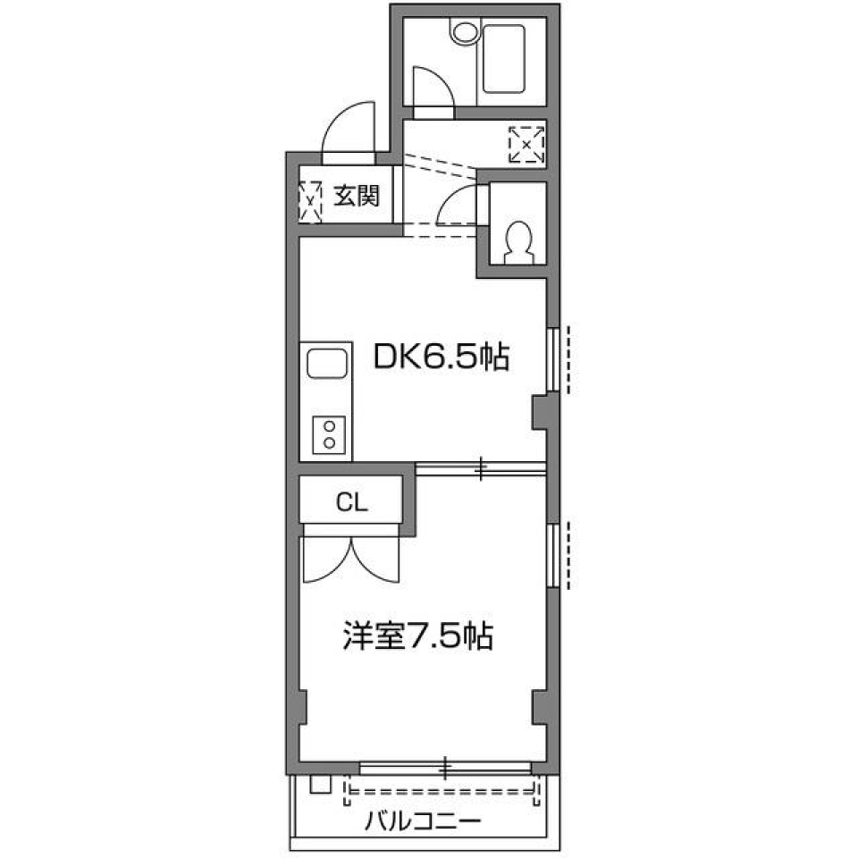 1人暮らしに最適♪【京王線 千歳烏山駅 徒歩3分】の間取り図