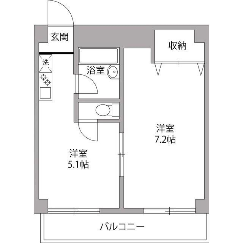 セントラル大森　407号室の間取り図