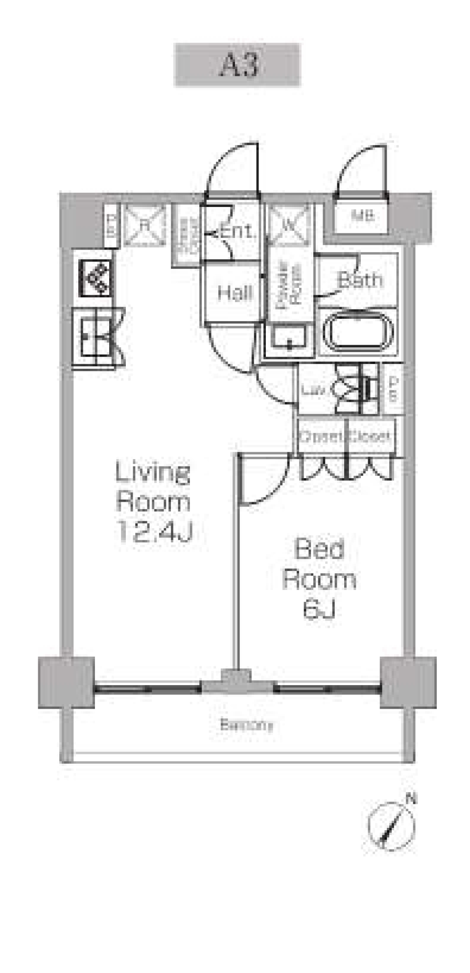 日の当たる部屋で【ペット可】の間取り図