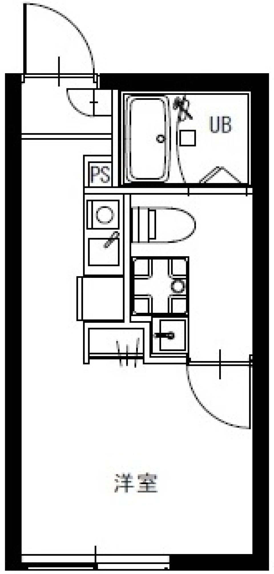 デア蒲田　401号室の間取り図