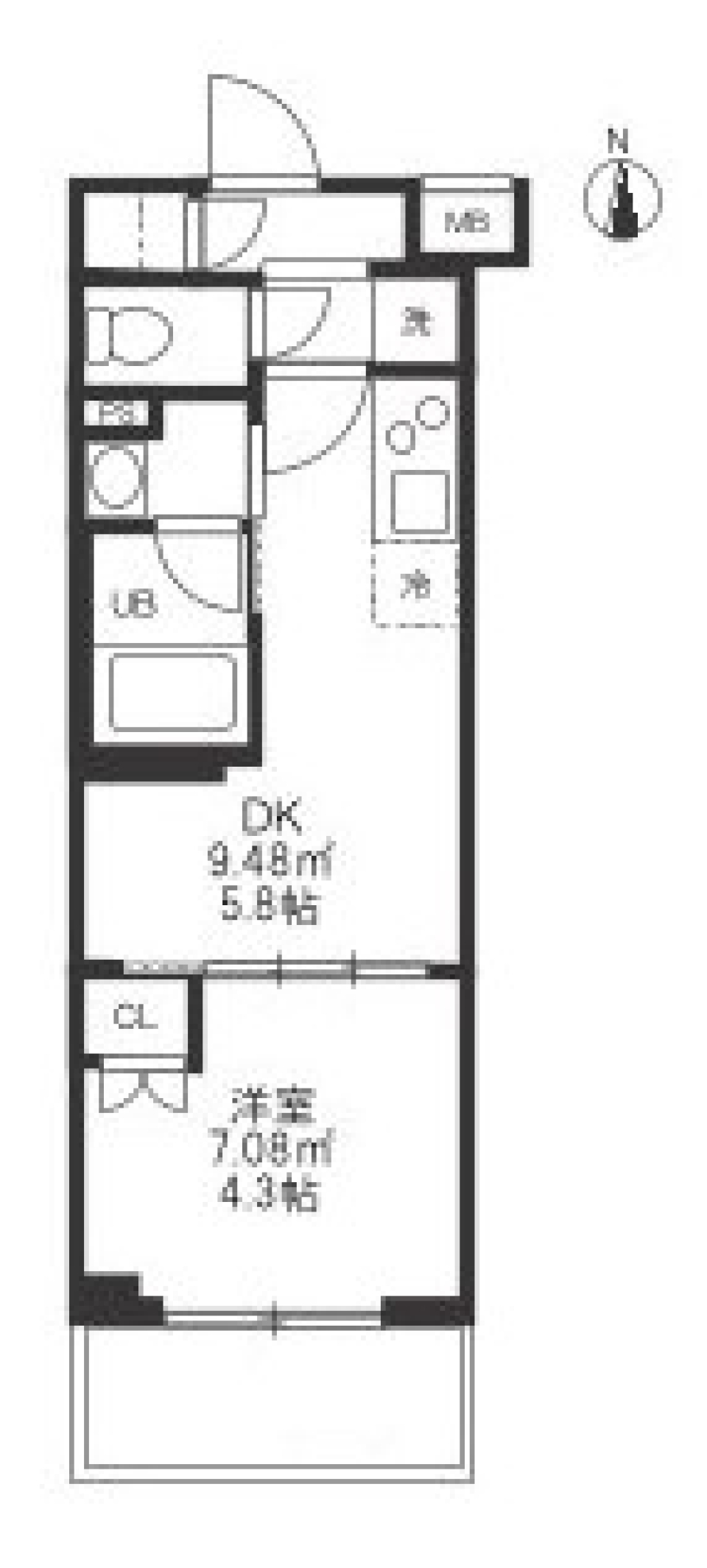 大田区蒲田本町1丁目マンション　0503号室の間取り図