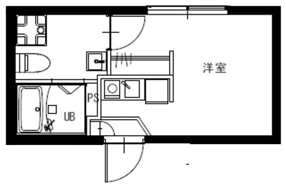 デア蒲田　203号室の間取り図