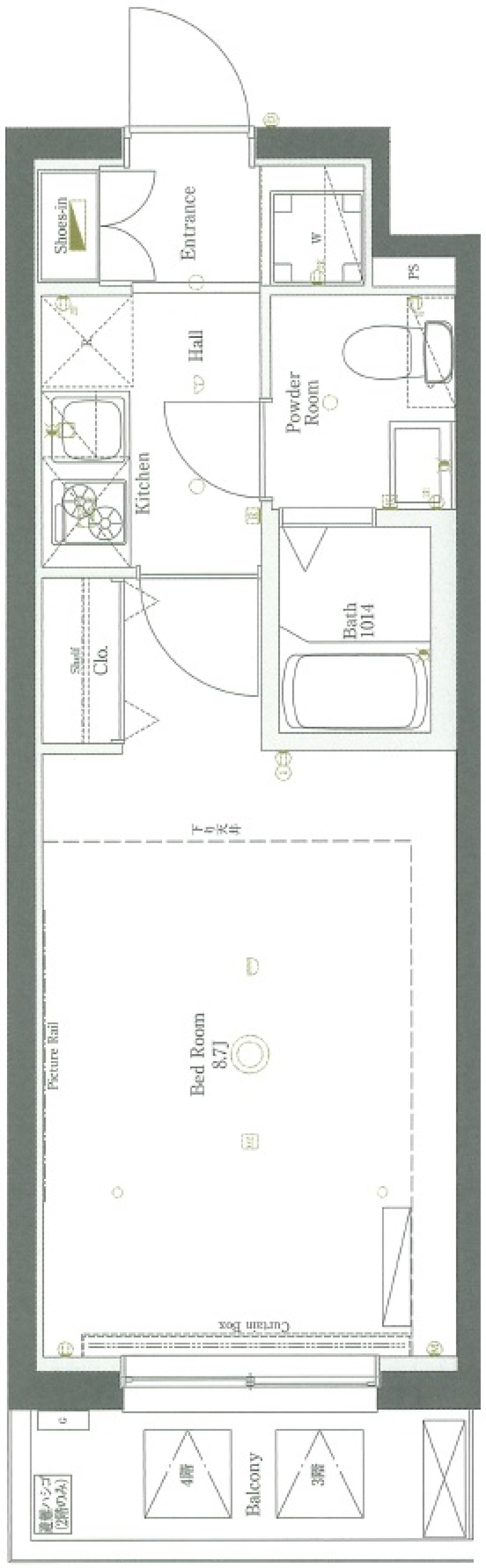 AZEST富士見町　405号室の間取り図