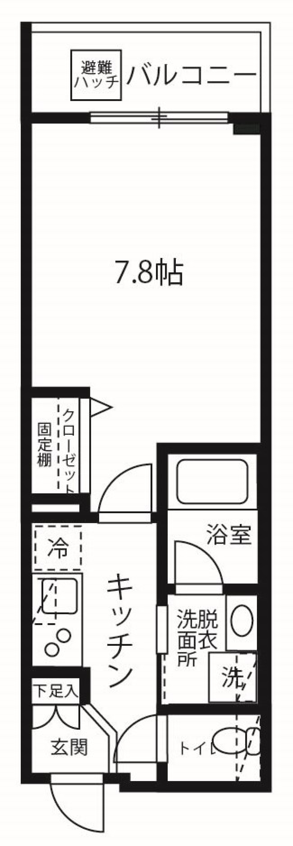 ハーモニーレジデンス品川高輪　404号室の間取り図