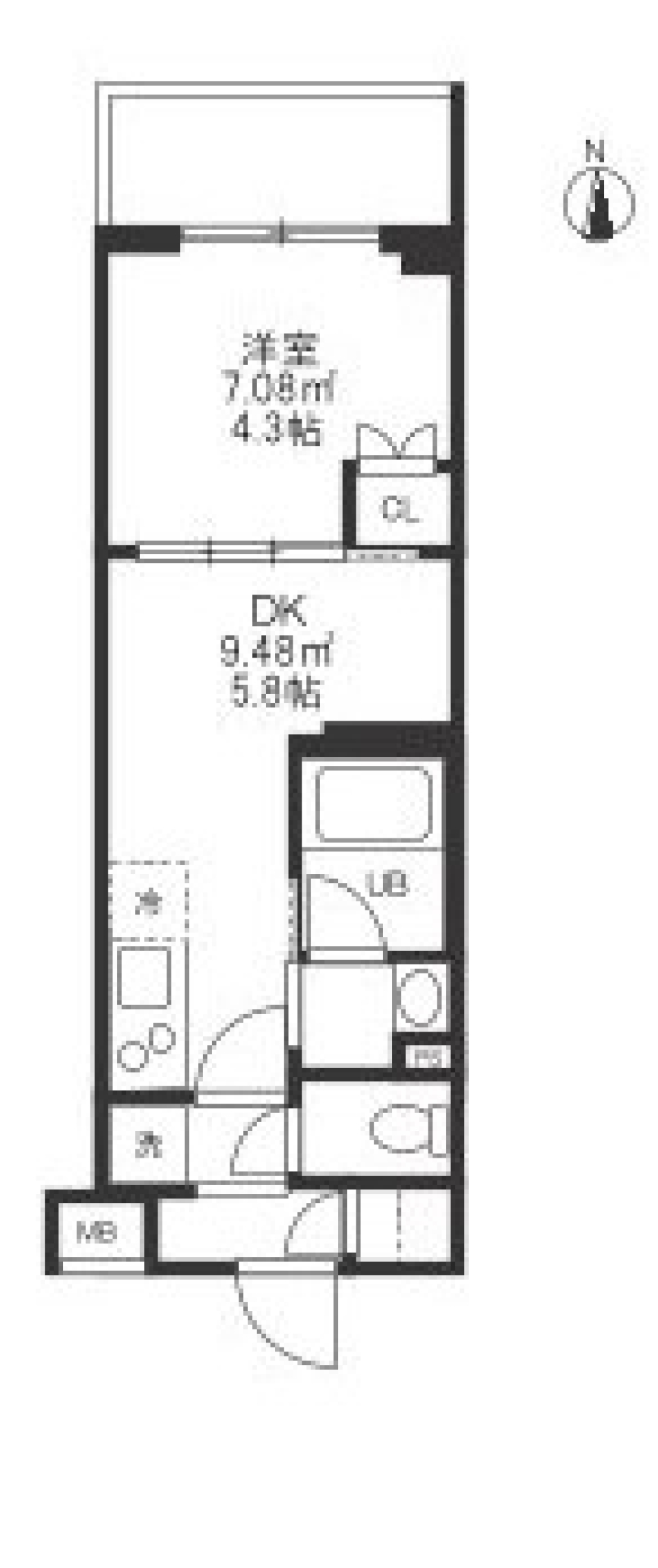 大田区蒲田本町1丁目マンション　0311号室の間取り図