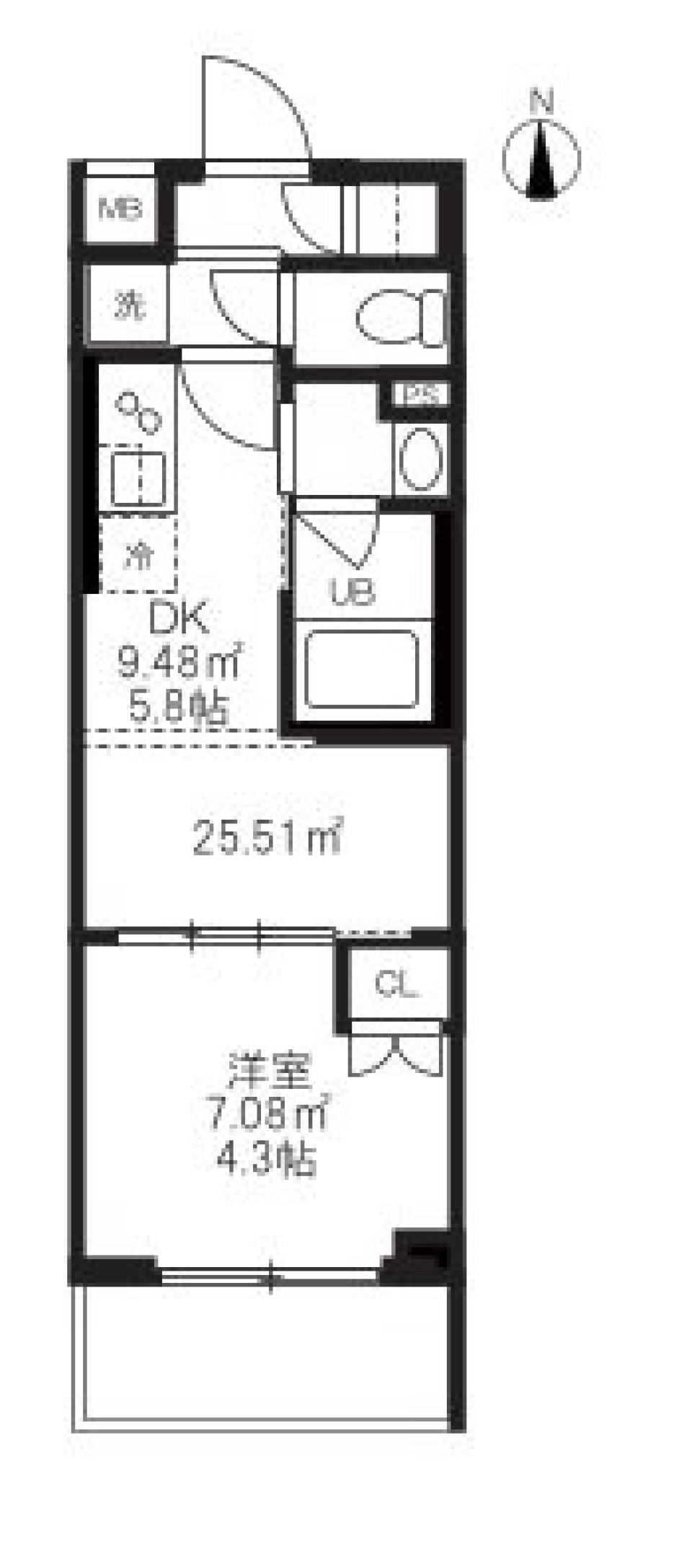 大田区蒲田本町1丁目マンション　0101号室の間取り図