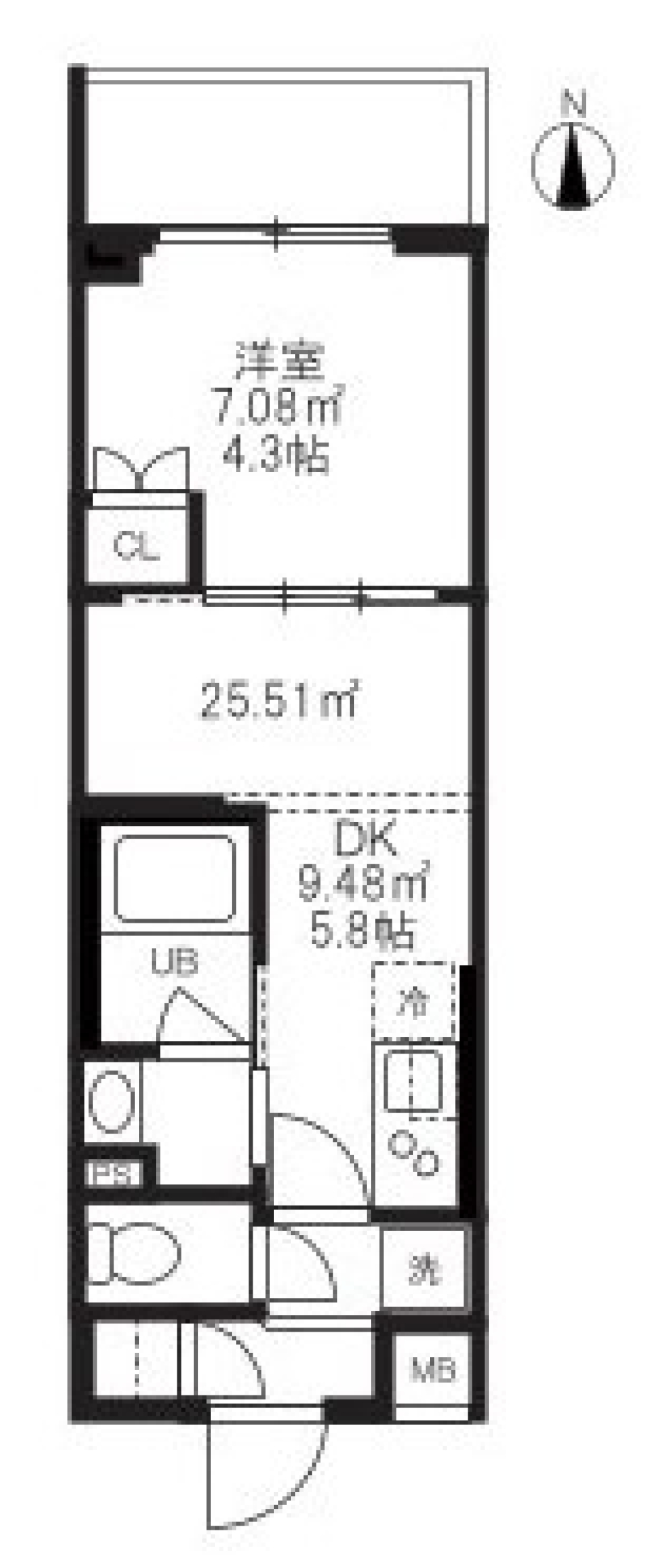 大田区蒲田本町1丁目マンション　0305号室の間取り図