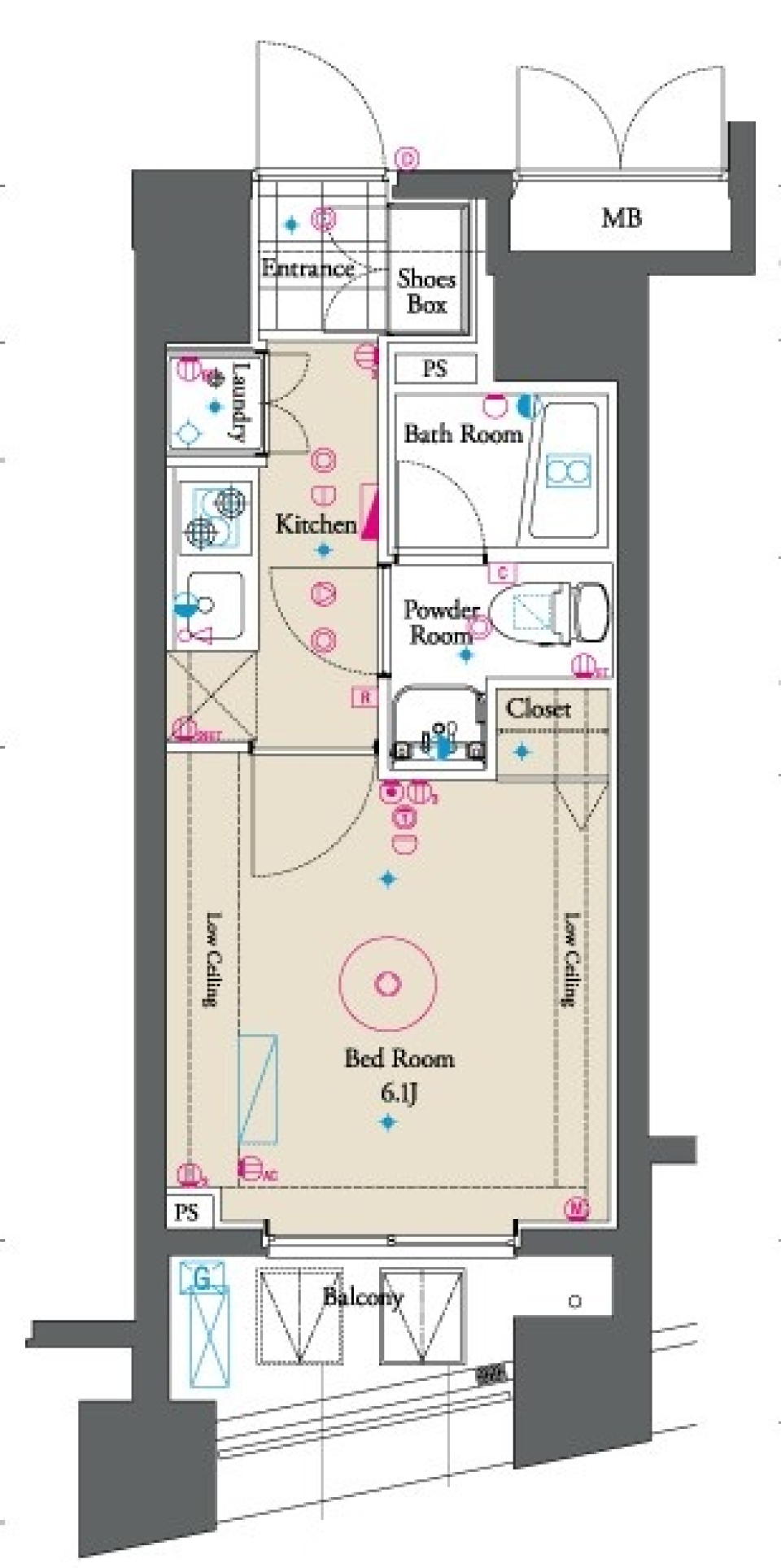 グラントゥルース練馬2　502号室の間取り図