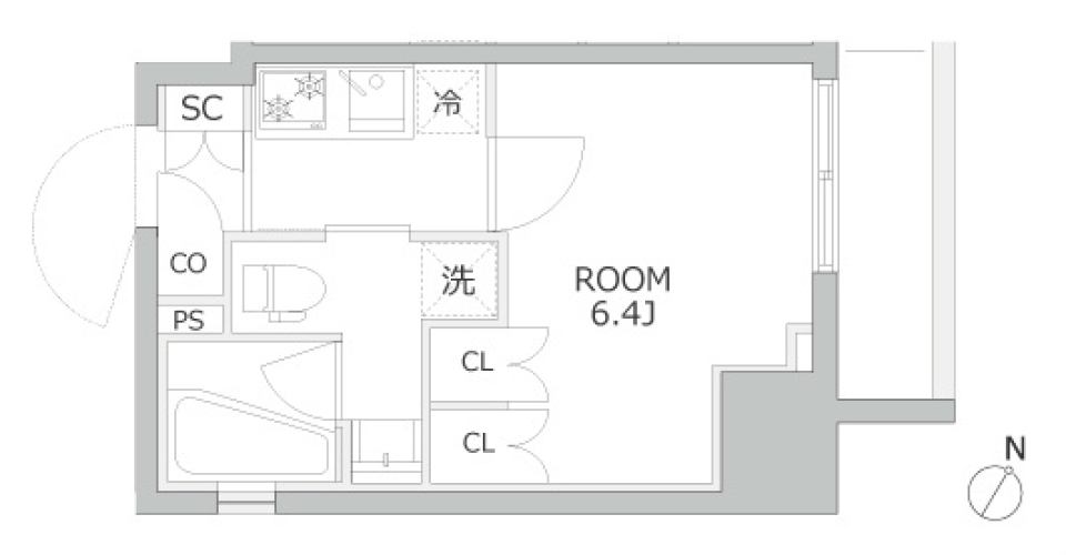 アジールコート北品川　1102号室の間取り図