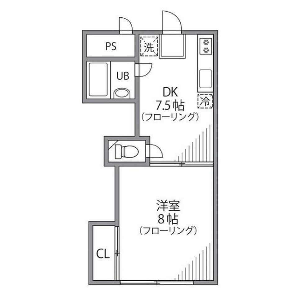 第3アベニューハウス　306号室の間取り図