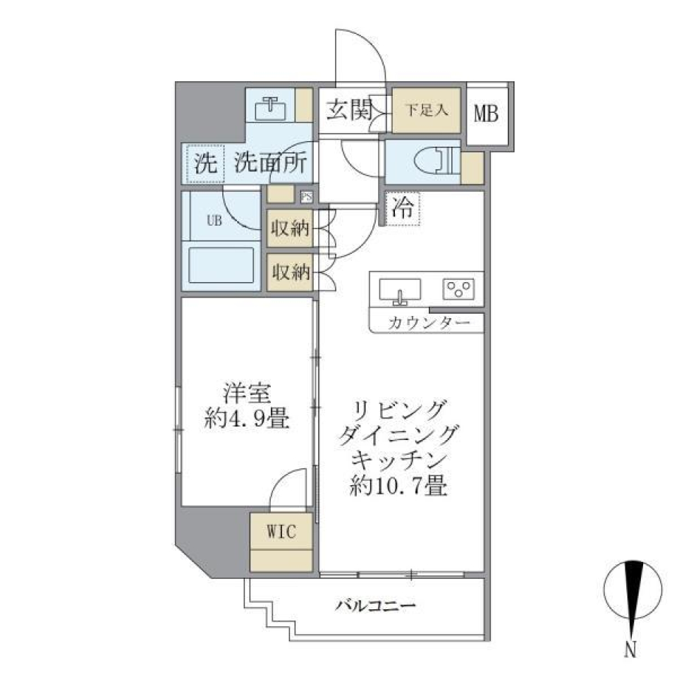 フェリーチェ錦糸町　401号室の間取り図