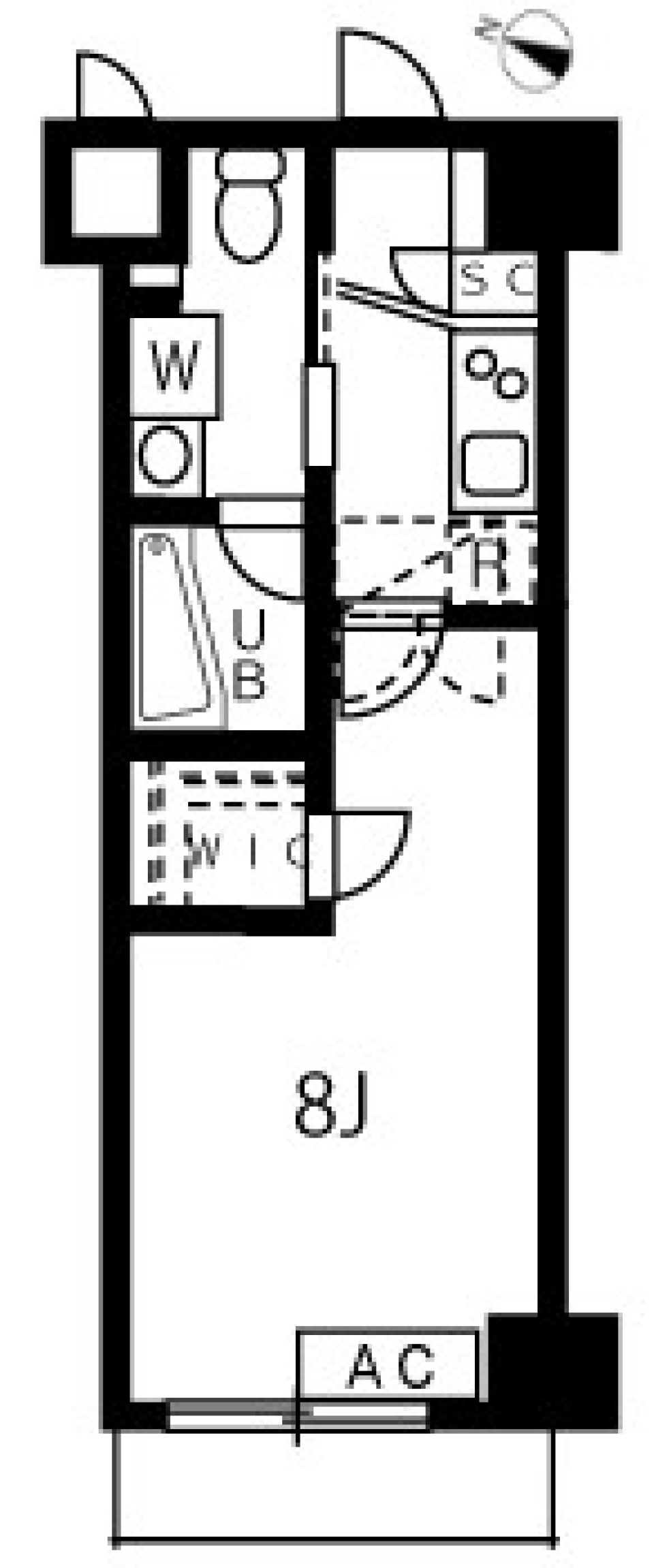 アジールコート池上　315号室の間取り図