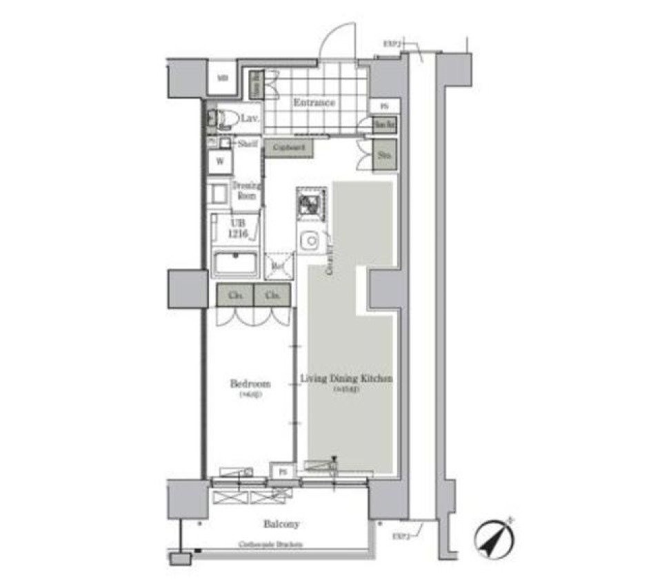 パークキューブ西ヶ原ステージ 611号室の間取り図