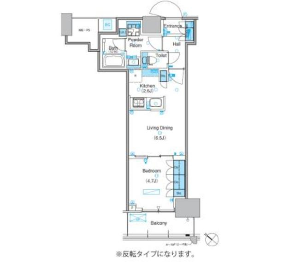 パークアクシス豊洲キャナル 1609号室の間取り図