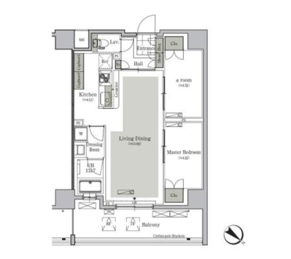 パークキューブ西ヶ原ステージ 817号室の間取り図