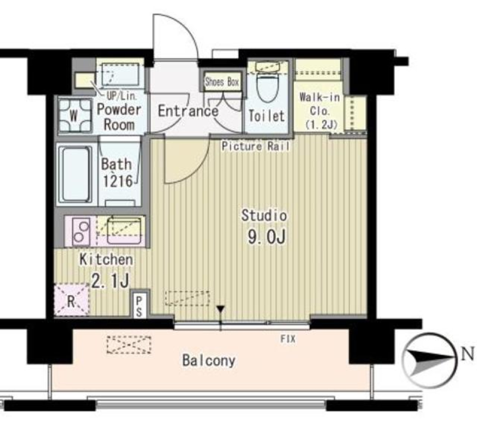 ルーエ渋谷神山町 902の間取り図