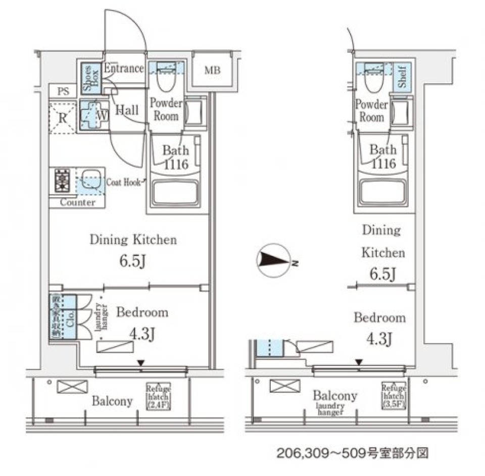 メゾン・クロイゾン　409号室の間取り図