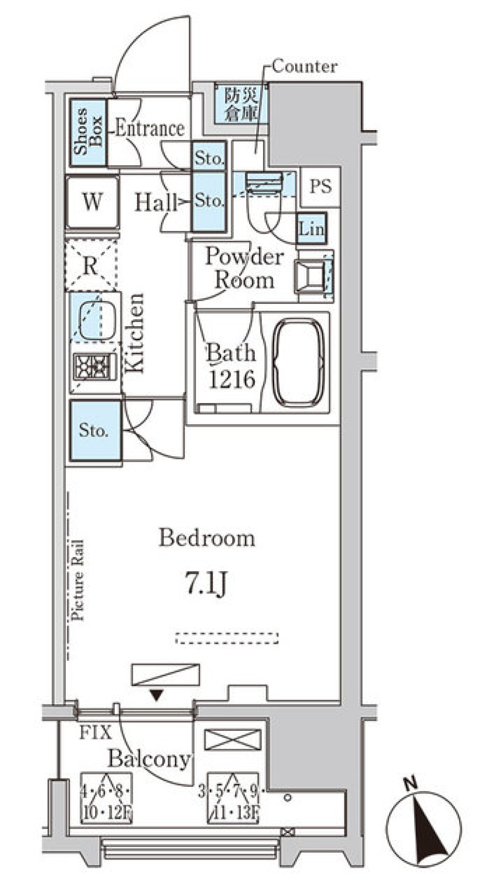 SNOW WHITE ROOMの間取り図