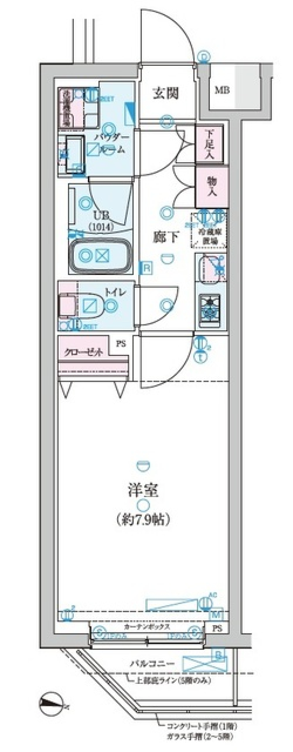 ジェノヴィア新中野スカイガーデン　501号室の間取り図