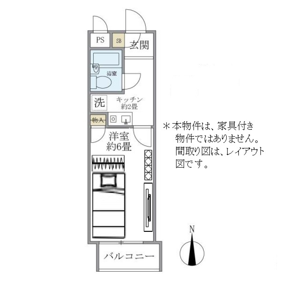 幸せの水色ルームの間取り図