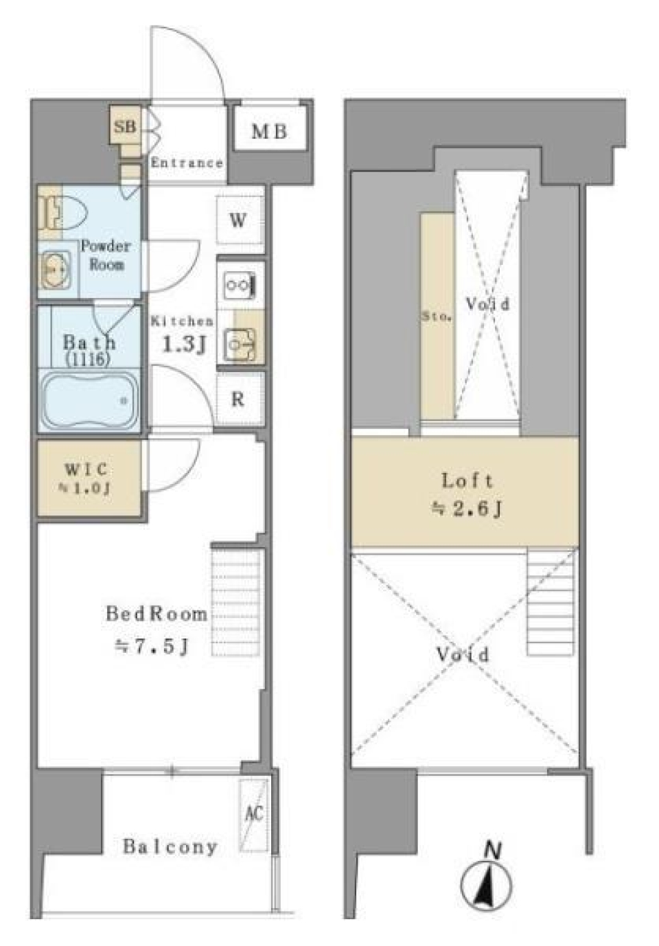 秘密基地×眺望の間取り図