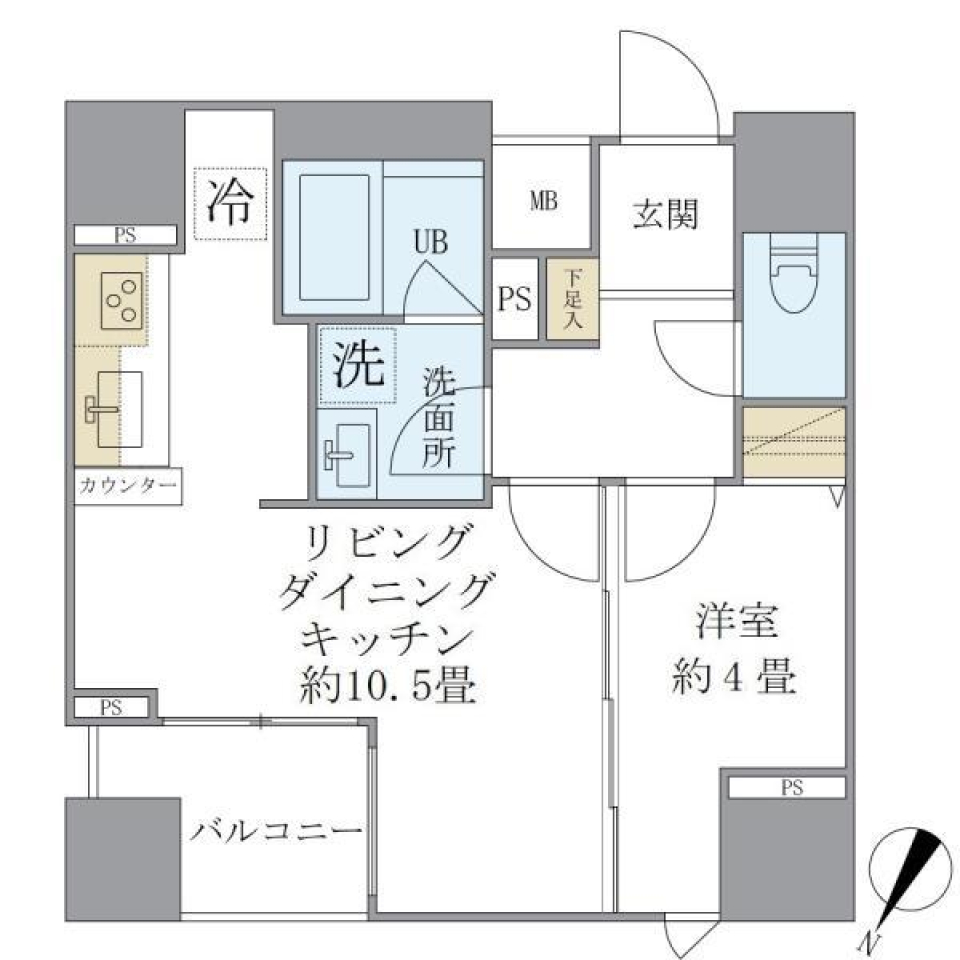 フェリシア日本橋人形町　803号室の間取り図