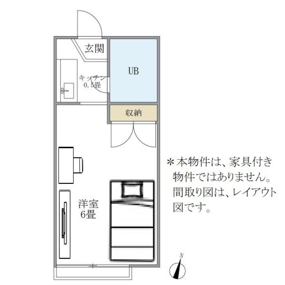 カーサ祐天寺　103号室の間取り図