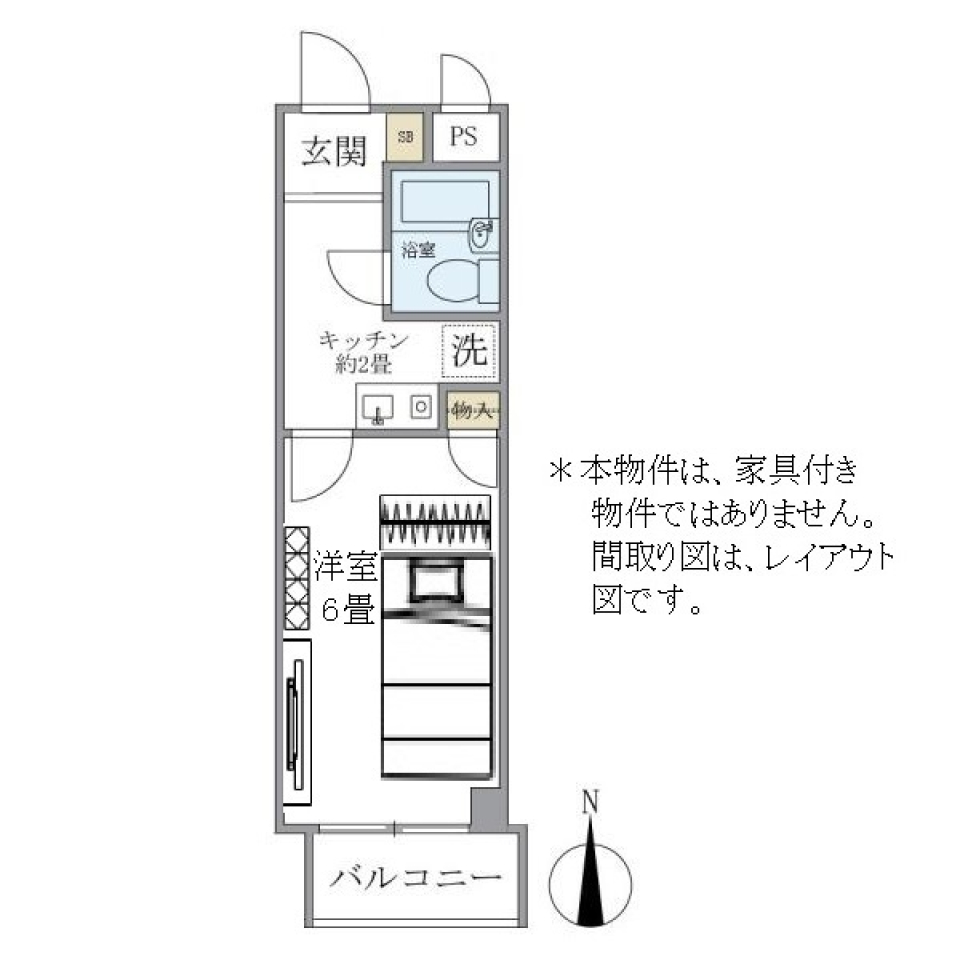 リシェス明大前　402号室の間取り図