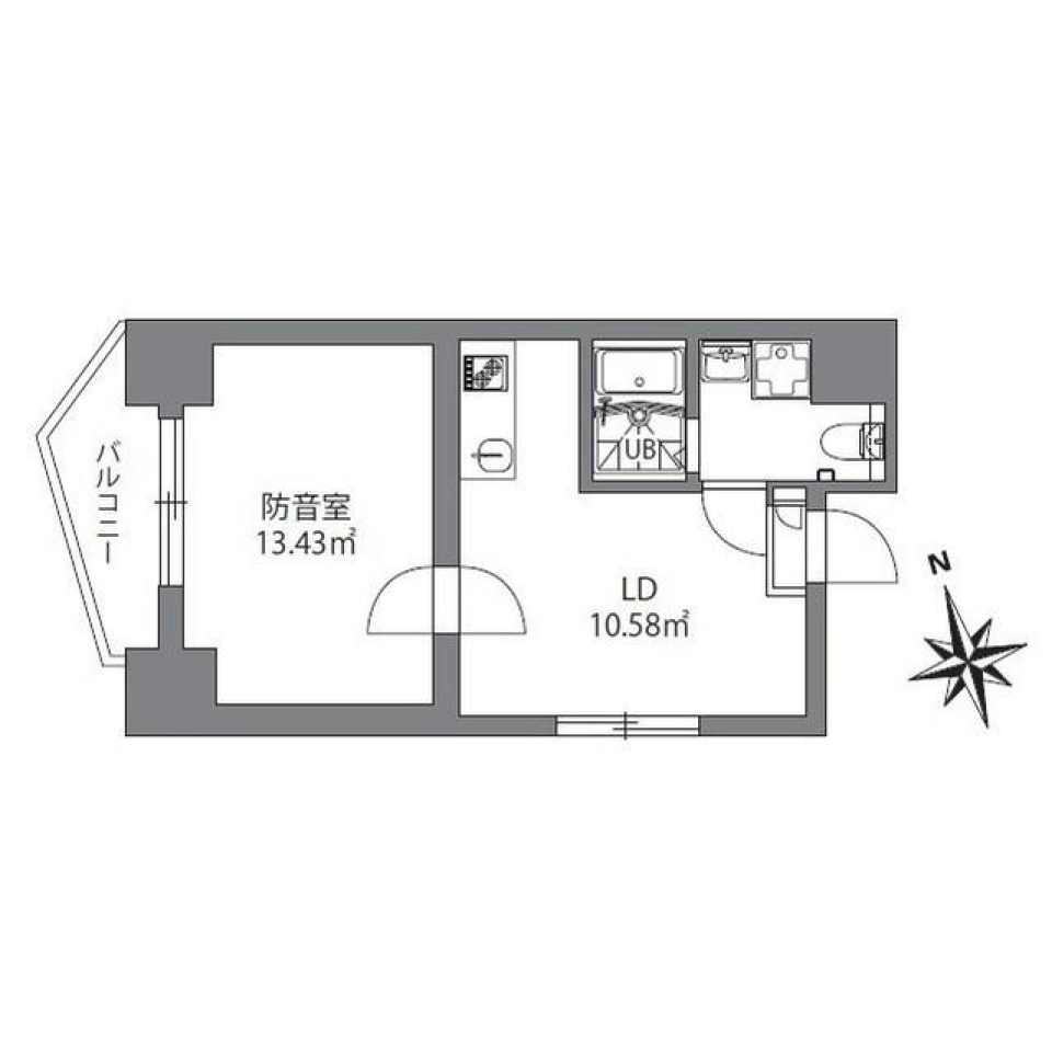 防音室完備で楽器の演奏ができるんです【ペット可】の間取り図