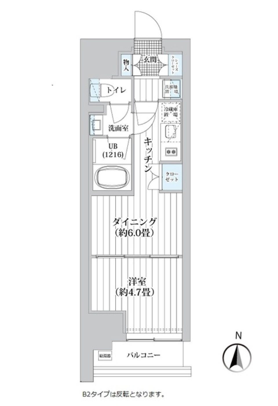 ライオンズフォーシア清澄白河　804号室の間取り図