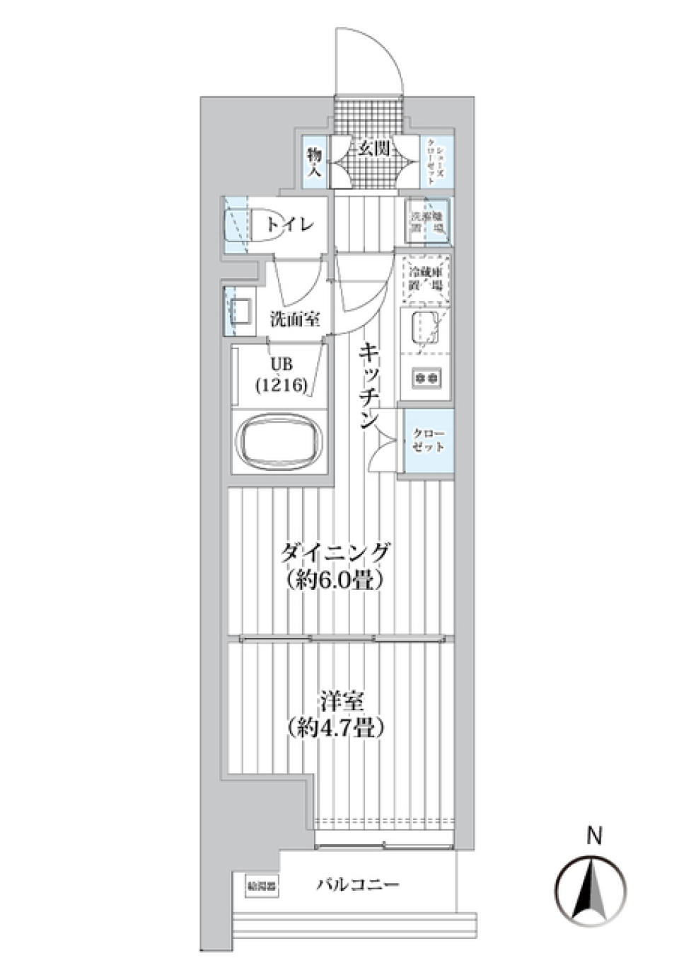 ライオンズフォーシア清澄白河　901号室の間取り図