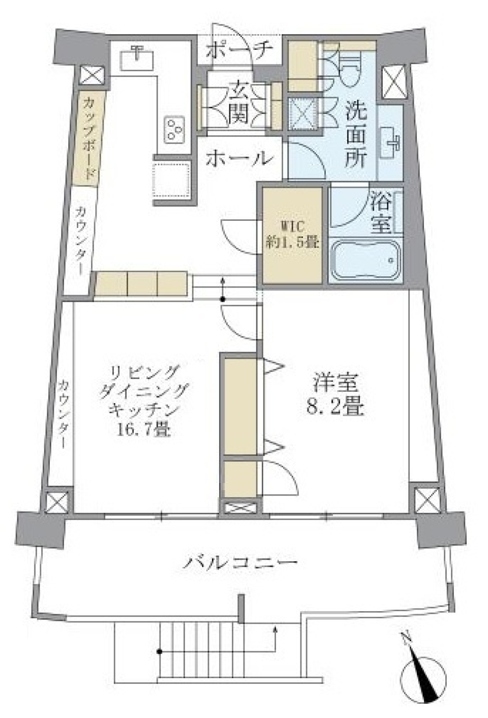 品川Ｖタワー　テラス棟25の間取り図