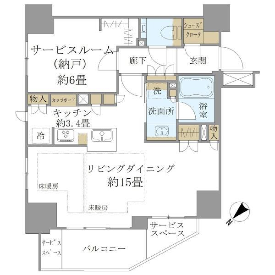 ジオ文京千石　601号室の間取り図