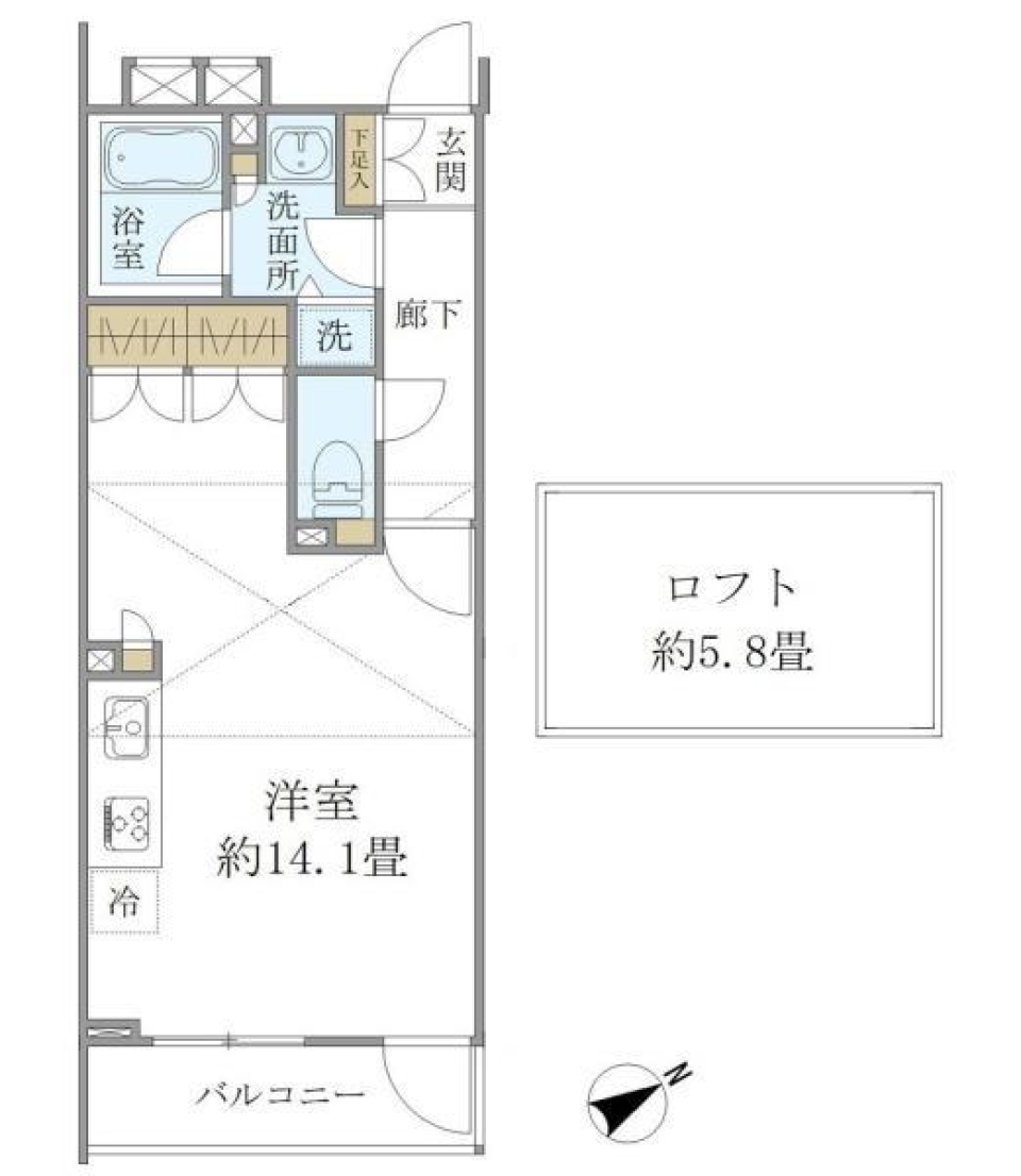 ル・フェール南青山 402の間取り図