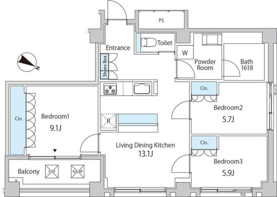 【築浅】ウッドなキッチンが推しの間取り図