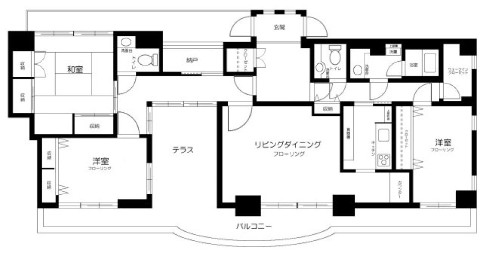 ラ・リーヴ氷川台　801号室の間取り図