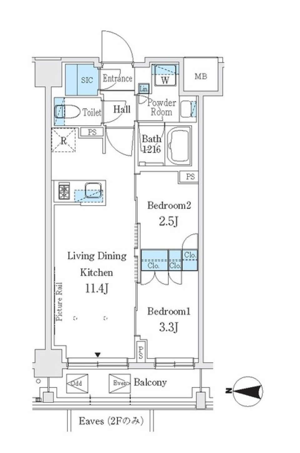 Ｊ．ＧＲＡＮ　Ｃｏｕｒｔ　品川西大井ＥＡＳＴ 219の間取り図