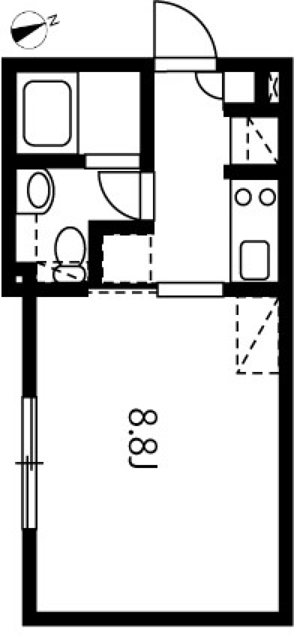 アレーロ高円寺203の間取り図