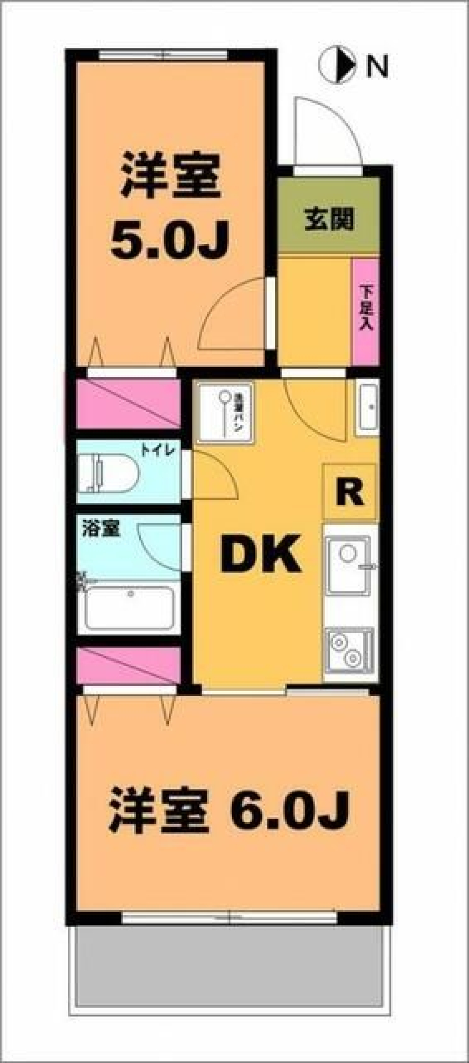 月村マンションＮＯ３ 106の間取り図