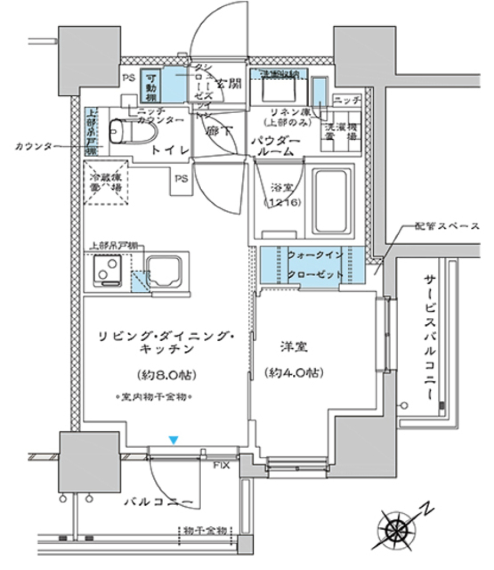 プレミスト板橋　203号室の間取り図