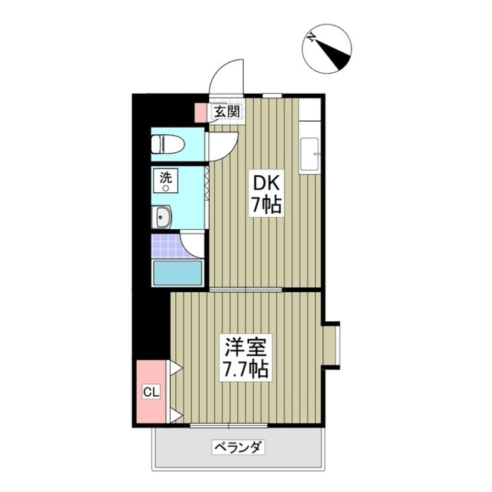 第2成城島田マンション　301号室の間取り図