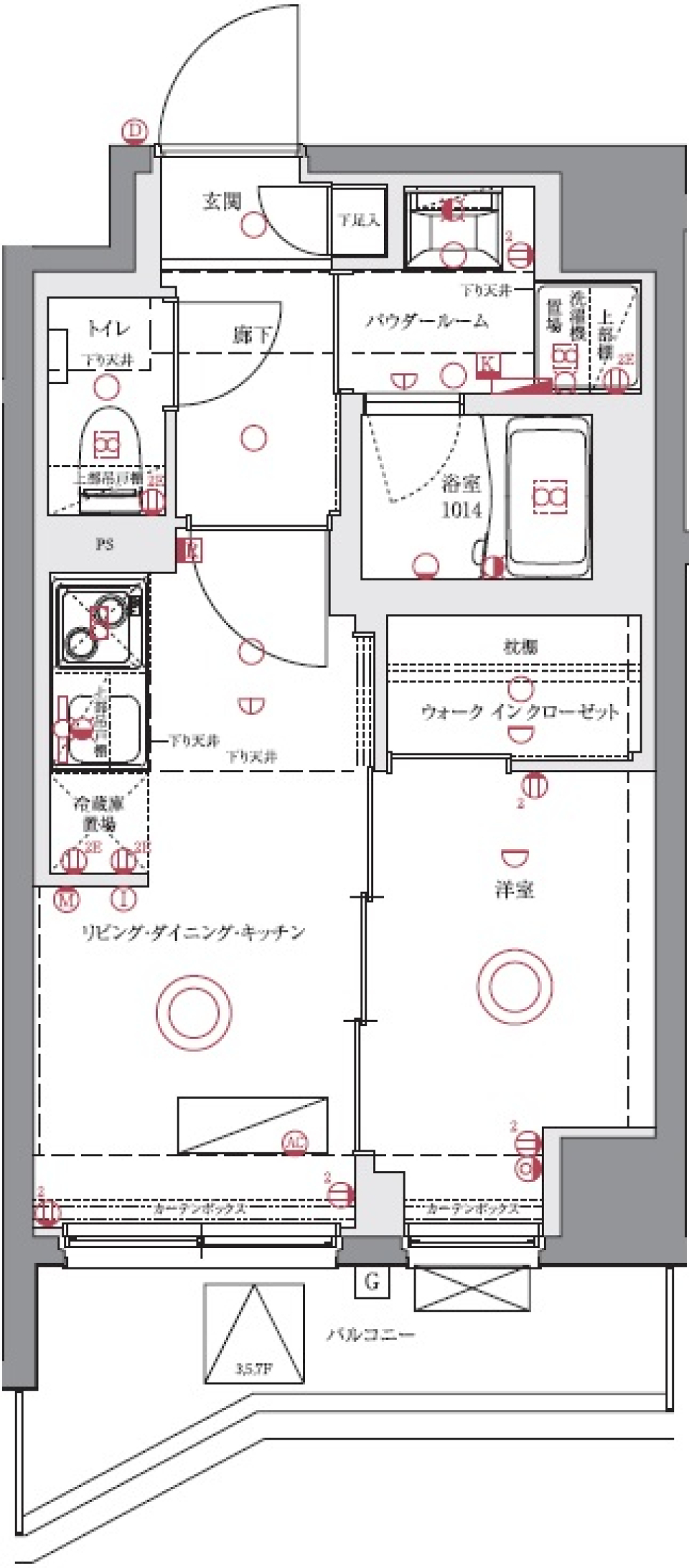 ユリカロゼAZ上板橋　602の間取り図