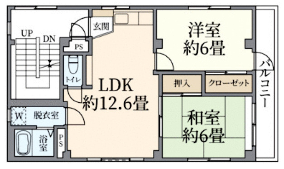 エーデルワイス 401号室の間取り図