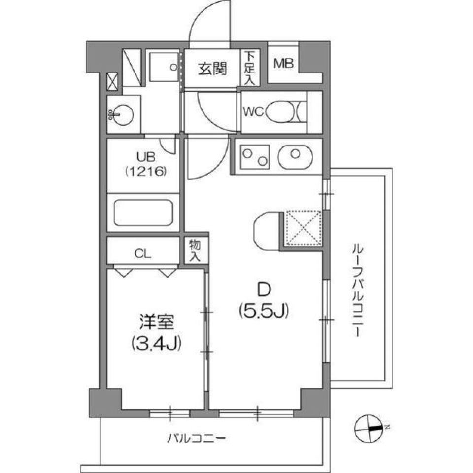 ガーラプレイス八幡山壱番館　301号室の間取り図